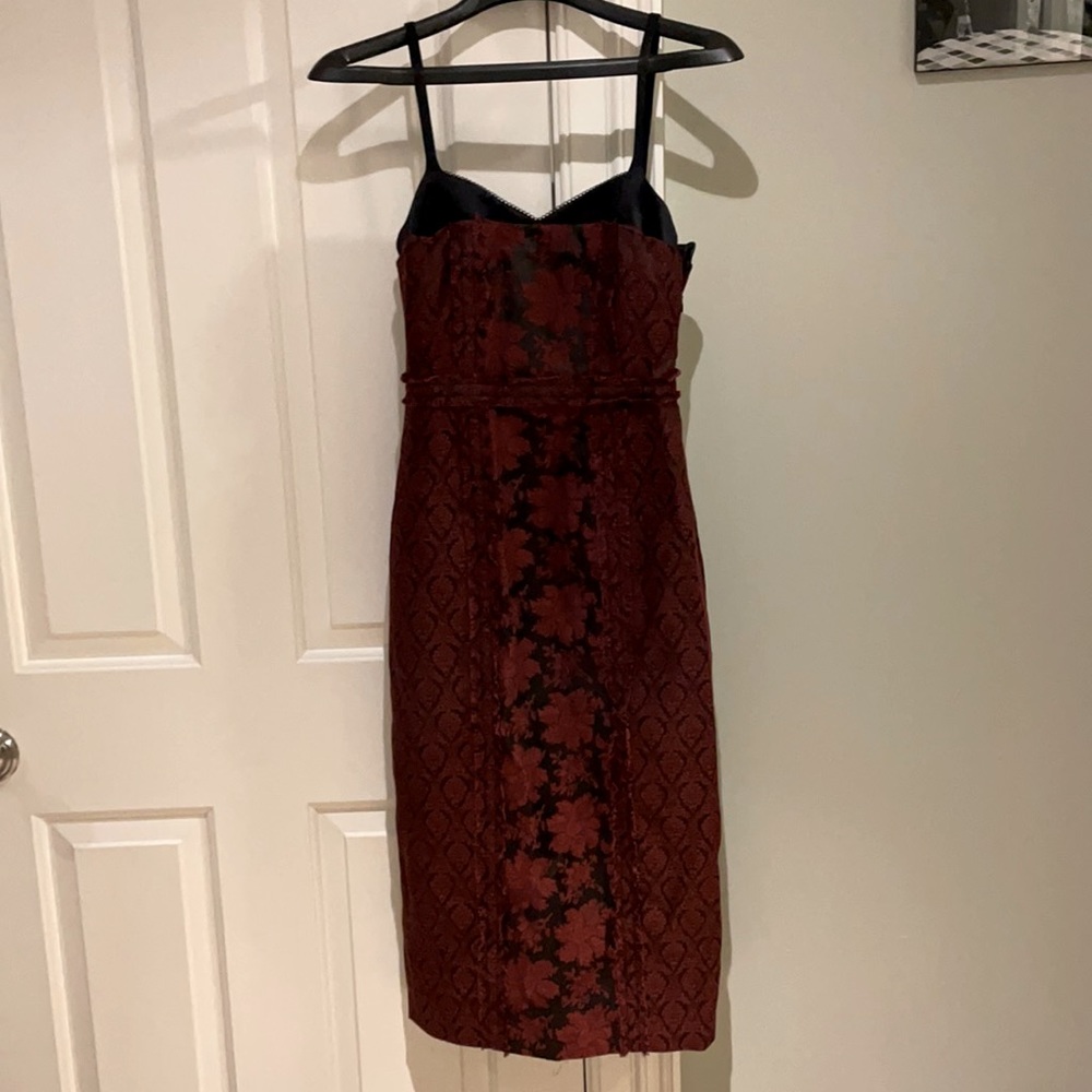 Cinq a sept red lace dress
